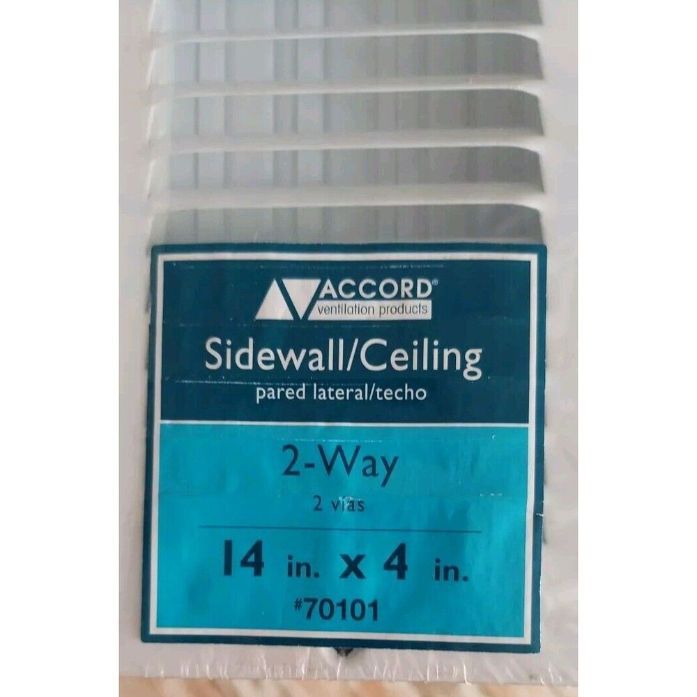 Accord Ventilation Products Sidewall/Ceiling Register  2-Way Design 14" x 4"lot2